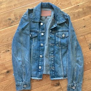 New Lucky brand cropped jean jacket